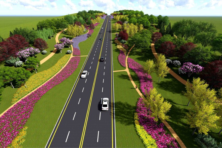 道路两旁绿化